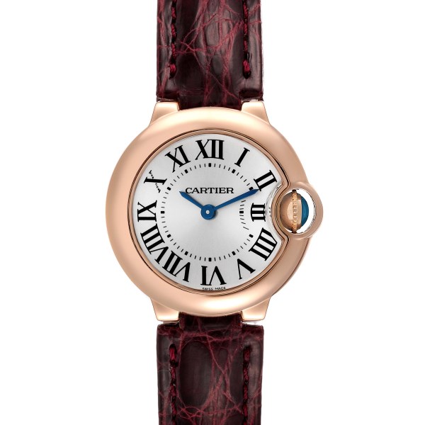 Cartier Ballon Bleu Silver Dial 18K Rose Gold Ladies Watch W6900256