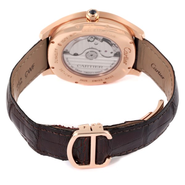 Cartier Drive Retrograde Rose Gold Chronograph Mens Watch WGNM0005 Box Papers