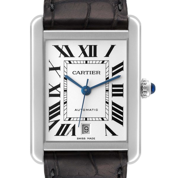 Cartier Tank Solo XL Automatic Stainless Steel Mens Watch WSTA0029