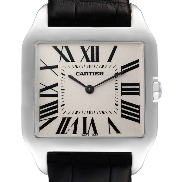 Cartier Santos Dumont Mens 18k White Gold Silver Dial Mens Watch W2007051 Cartier Santos Dumont Mens 18k White Gold Silver Dial Mens Watch W2007051