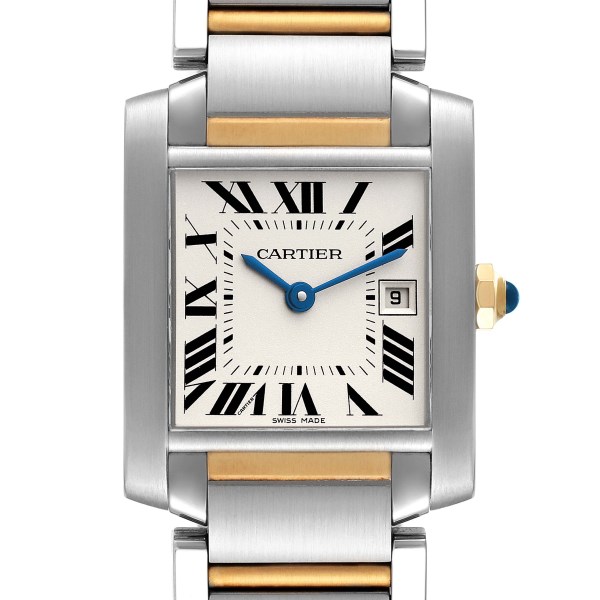 Cartier Tank Francaise Midsize Steel Yellow Gold Watch W51012Q4 Box Papers