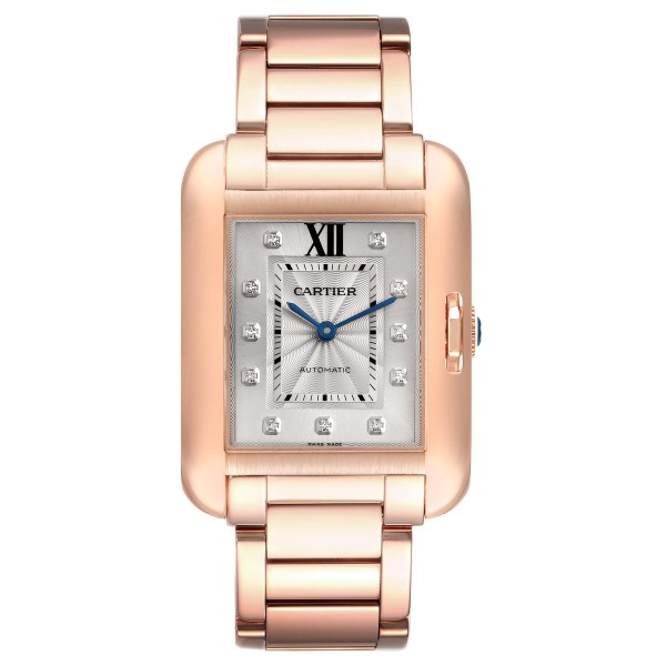 Cartier Tank Anglaise Rose Gold Diamond Ladies Watch WJTA0004