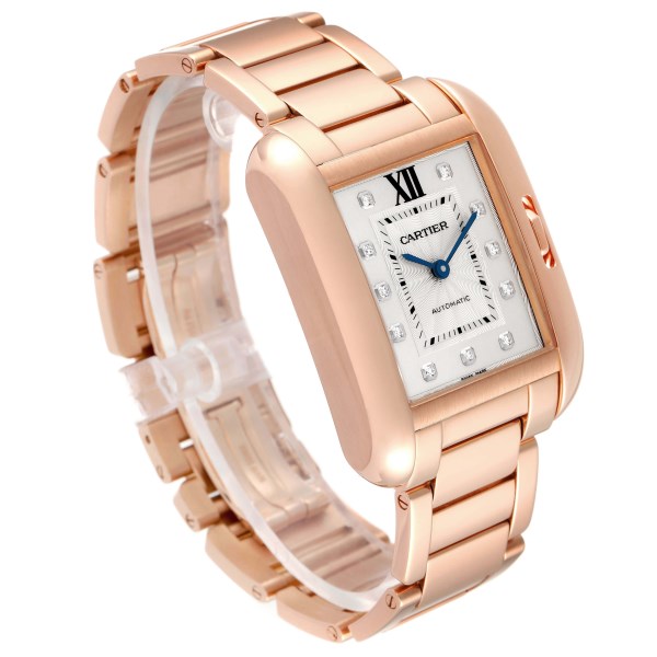 Cartier Tank Anglaise Rose Gold Diamond Ladies Watch WJTA0004