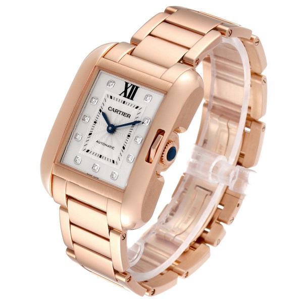 Cartier Tank Anglaise Rose Gold Diamond Ladies Watch WJTA0004