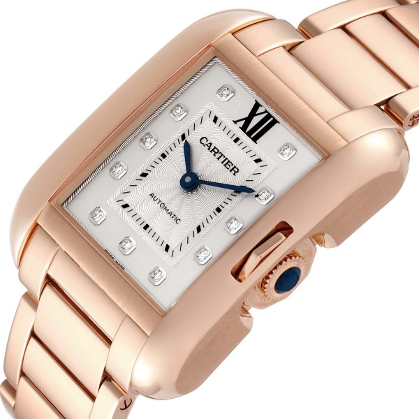 Cartier Tank Anglaise Rose Gold Diamond Ladies Watch WJTA0004