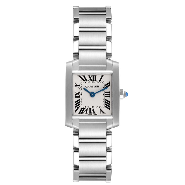 Cartier Tank Francaise Small Silver Dial Steel Ladies Watch W51008Q3