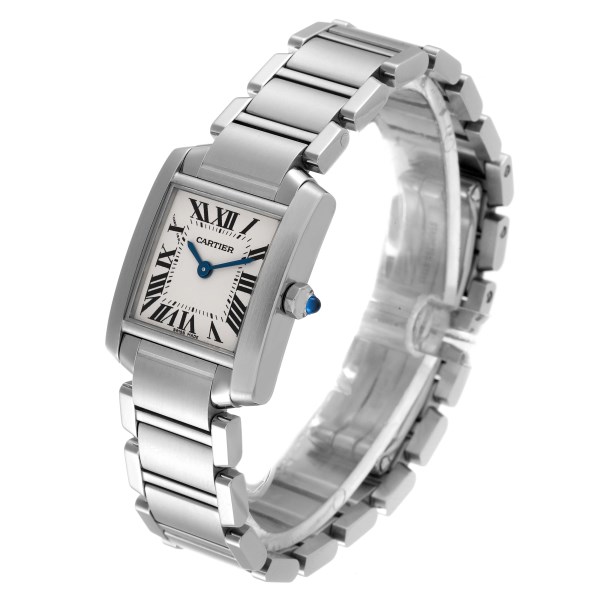 Cartier Tank Francaise Small Silver Dial Steel Ladies Watch W51008Q3