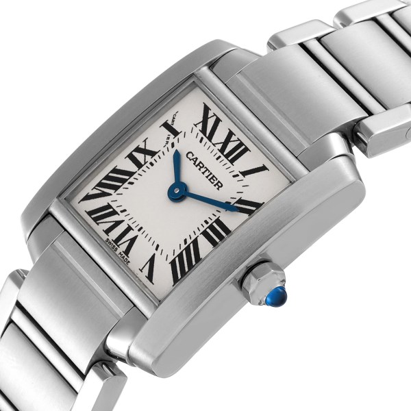 Cartier Tank Francaise Small Silver Dial Steel Ladies Watch W51008Q3