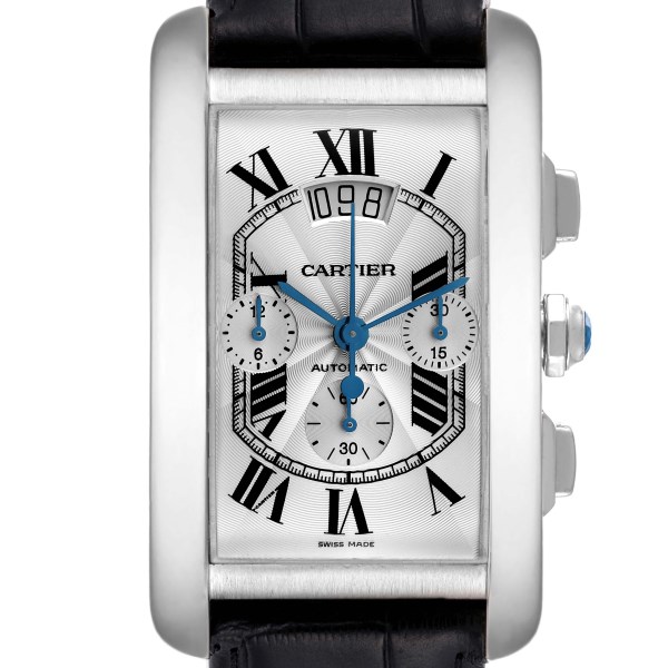 Cartier Tank Americaine White Gold Chronograph Mens Watch W2609456