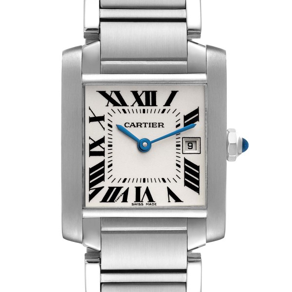 Cartier Tank Francaise Midsize 25mm Silver Dial Ladies Watch W51011Q3