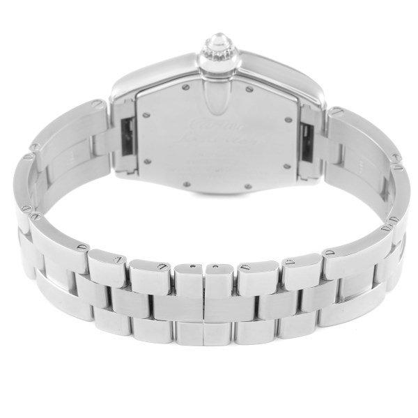 Cartier Roadster Black Dial Large Steel Mens Watch W62041V3