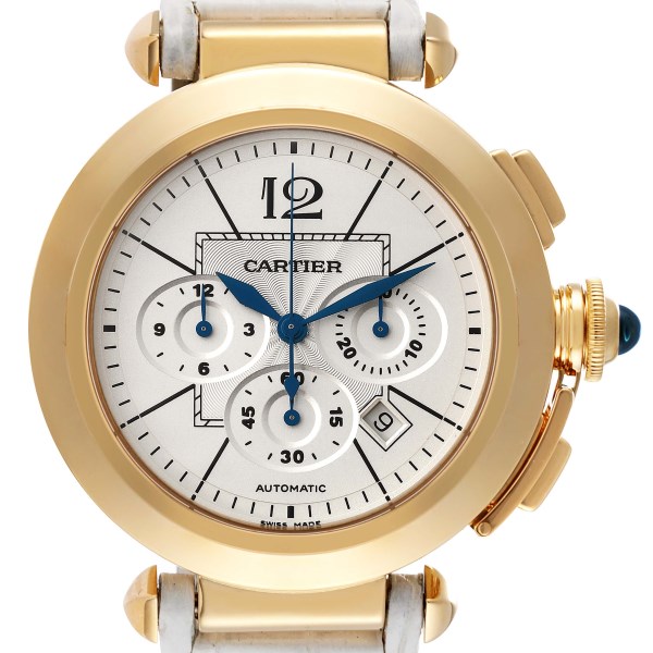 Cartier Pasha 42mm Chronograph Yellow Gold Mens Watch W3020151