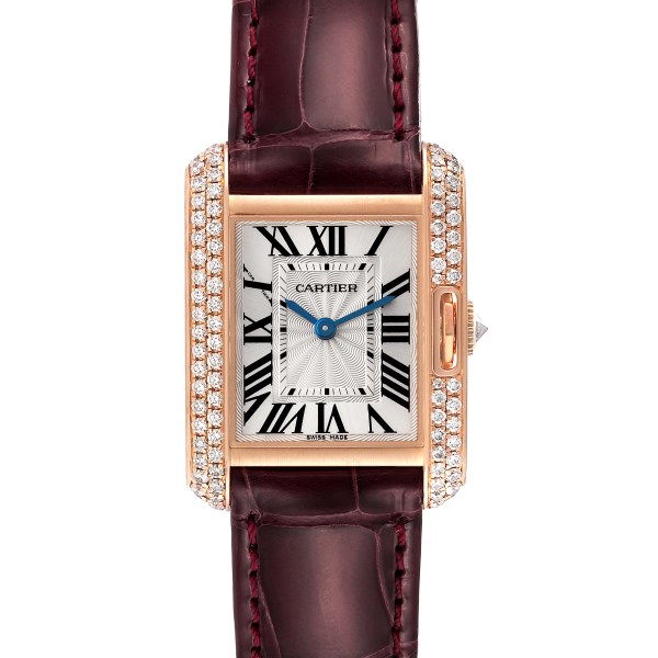 Cartier Tank Anglaise Rose Gold Silver Dial Diamond Ladies Watch WT100013 Cartier Tank Anglaise Rose Gold Silver Dial Diamond Ladies Watch WT100013