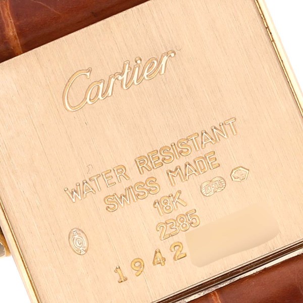 Cartier Tank Francaise Yellow Gold Brown Strap Ladies Watch W5000256