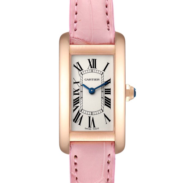 Cartier Tank Americaine 18K Rose Gold Silver Dial Ladies Watch W2607456 Cartier Tank Americaine 18K Rose Gold Silver Dial Ladies Watch W2607456