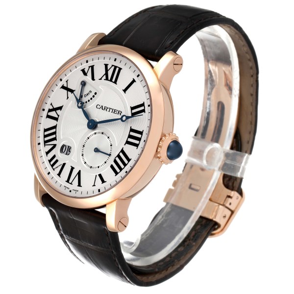 Cartier Rotonde 18k Rose Gold Power Reserve Mens Watch W1556203