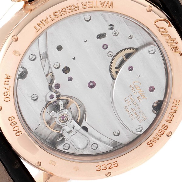 Cartier Rotonde 18k Rose Gold Power Reserve Mens Watch W1556203