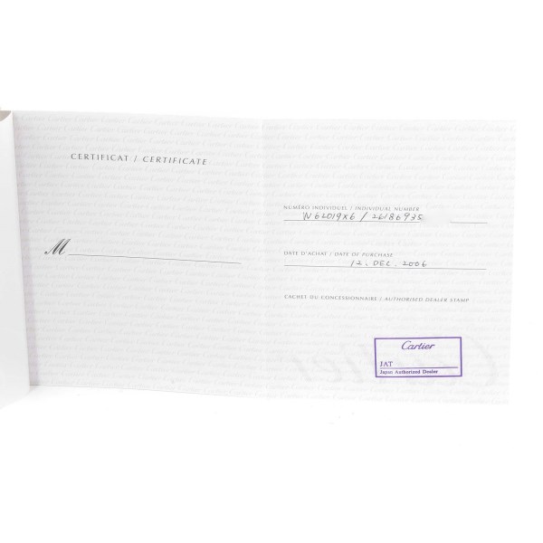 Cartier Roadster XL Chronograph Silver Dial Steel Mens Watch W62019X6 Box Papers