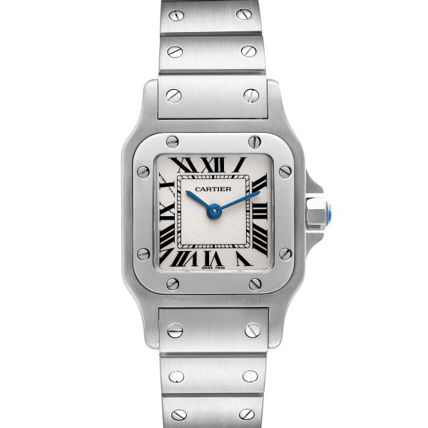 Cartier Santos Galbee Small Silver Dial Steel Ladies Watch W20056D6 Cartier Santos Galbee Small Silver Dial Steel Ladies Watch W20056D6
