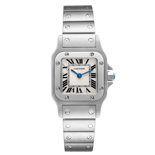 Cartier Santos Galbee Small Silver Dial Steel Ladies Watch W20056D6