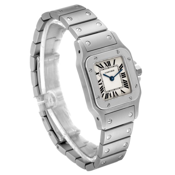 Cartier Santos Galbee Small Silver Dial Steel Ladies Watch W20056D6