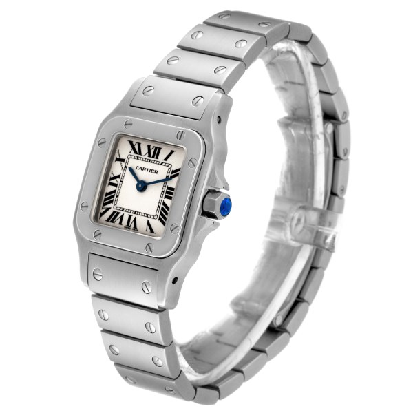 Cartier Santos Galbee Small Silver Dial Steel Ladies Watch W20056D6