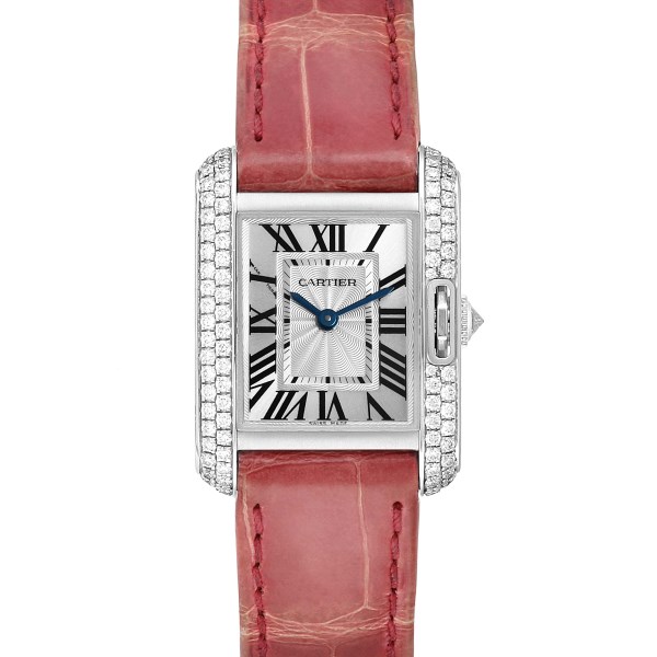 Cartier Tank Anglaise White Gold Diamond Ladies Watch WT100015 Box Papers Cartier Tank Anglaise White Gold Diamond Ladies Watch WT100015 Box Papers