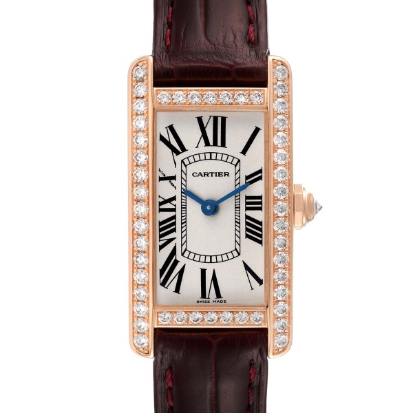 Cartier Tank Americaine Small Rose Gold Diamond Ladies Watch WJTA0002
