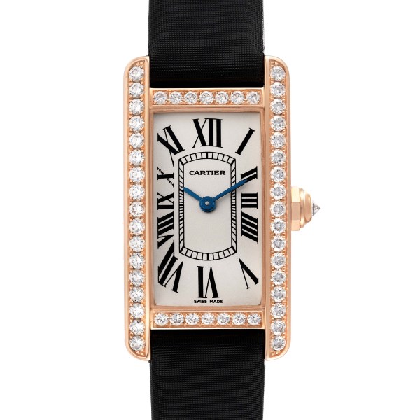 Cartier Tank Americaine Small Rose Gold Diamond Ladies Watch WJTA0002