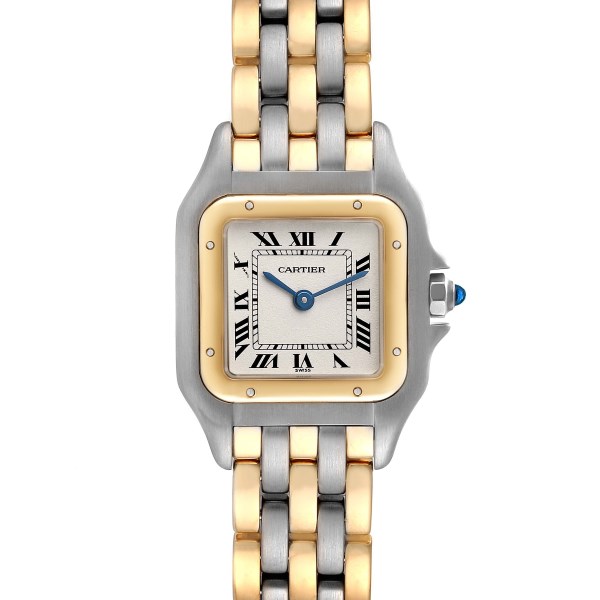 Cartier Panthere Steel Yellow Gold Three Row Ladies Watch W25029B6