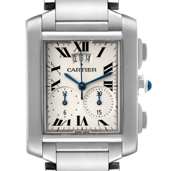 Cartier Tank Francaise Chronograph Steel Mens Watch W51024Q3