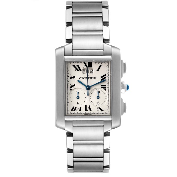 Cartier Tank Francaise Chronograph Steel Mens Watch W51024Q3