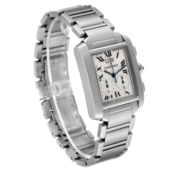 Cartier Tank Francaise Chronograph Steel Mens Watch W51024Q3