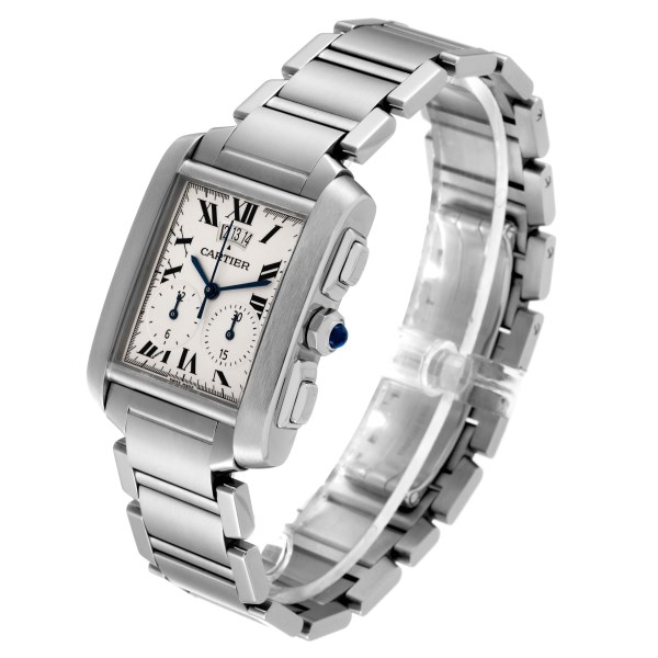 Cartier Tank Francaise Chronograph Steel Mens Watch W51024Q3