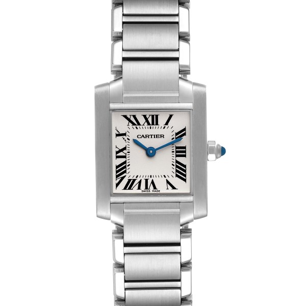 Cartier Tank Francaise Small Steel Ladies Watch W51008Q3 Box Papers