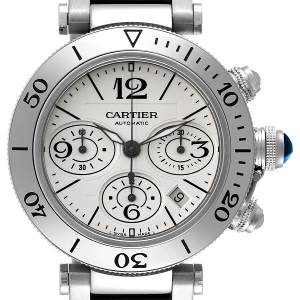 Cartier Pasha Seatimer Chronograph Steel Mens Watch W31089M7