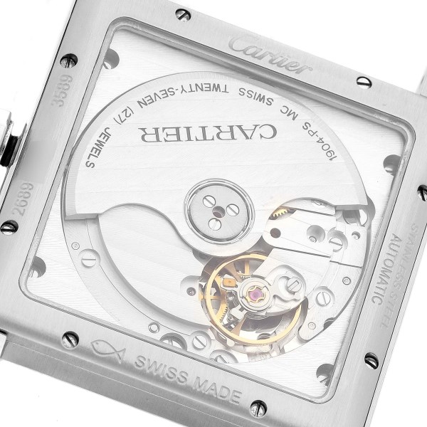 Cartier Tank MC Blue Dial Automatic Steel Mens Watch WSTA0010