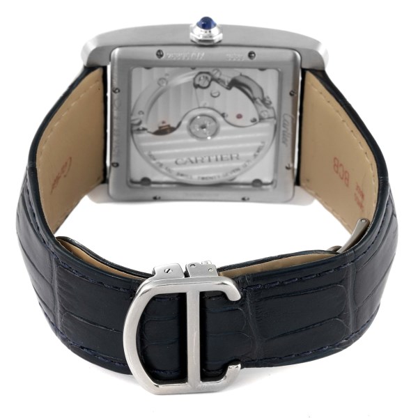 Cartier Tank MC Blue Dial Automatic Steel Mens Watch WSTA0010