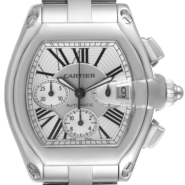 Cartier Roadster XL Chronograph Automatic Steel Mens Watch W62019X6