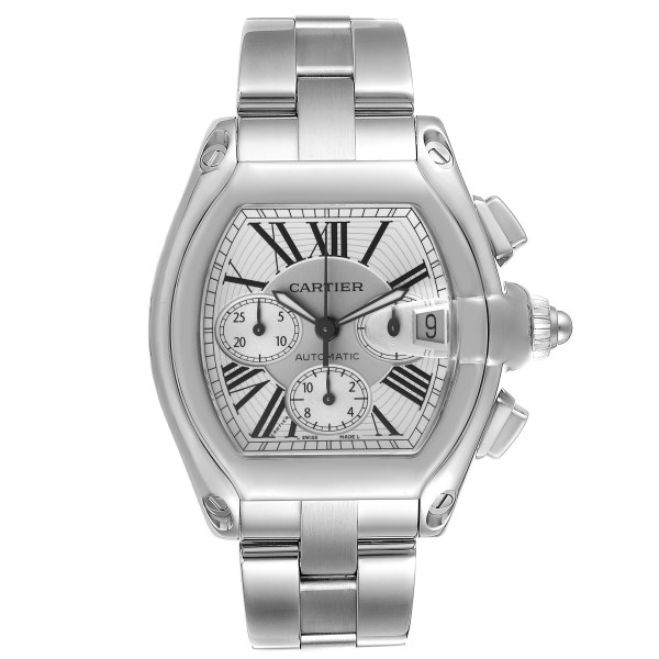 Cartier Roadster XL Chronograph Automatic Steel Mens Watch W62019X6