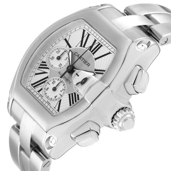 Cartier Roadster XL Chronograph Automatic Steel Mens Watch W62019X6