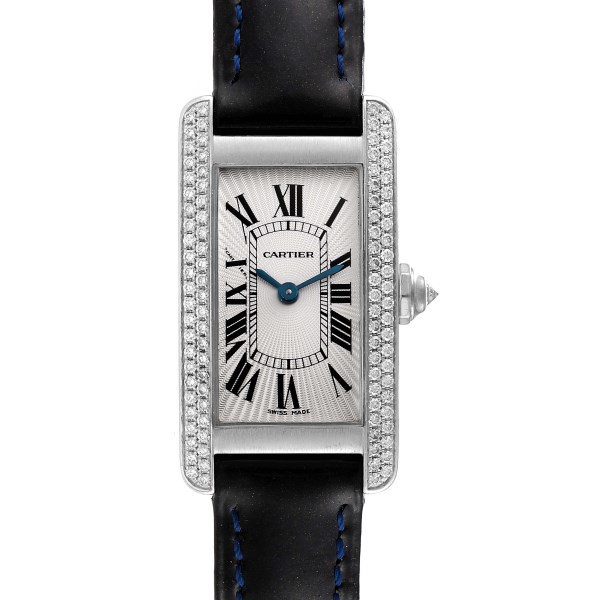 Cartier Tank Americaine White Gold Diamond Ladies Watch WB701851