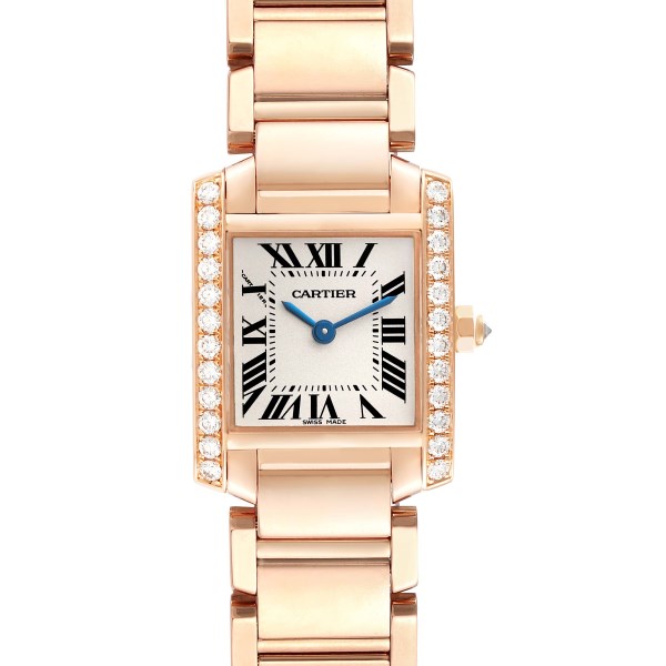 Cartier Tank Francaise Small Rose Gold Diamond Ladies Watch WJTA0022