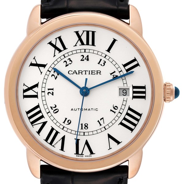Cartier Ronde Solo XL Automatic Rose Gold Steel Mens Watch W6701009