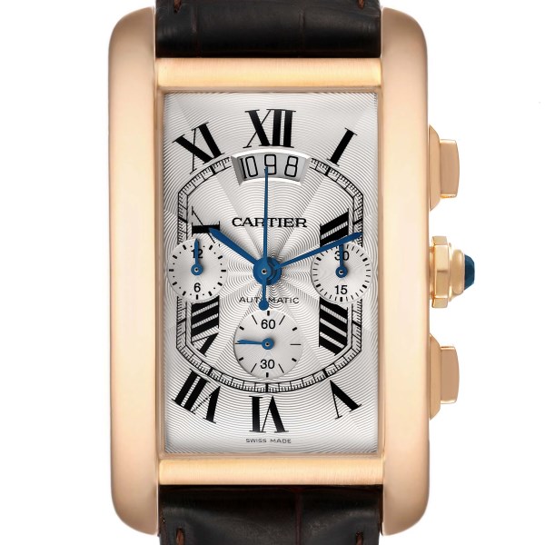 Cartier Tank Americaine Chronograph Rose Gold Mens Watch W2609356 Cartier Tank Americaine Chronograph Rose Gold Mens Watch W2609356