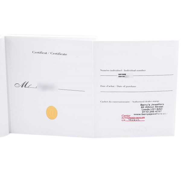 Cartier Pasha Seatimer Rose Gold Black Dial Mens Watch W301980M Box Papers