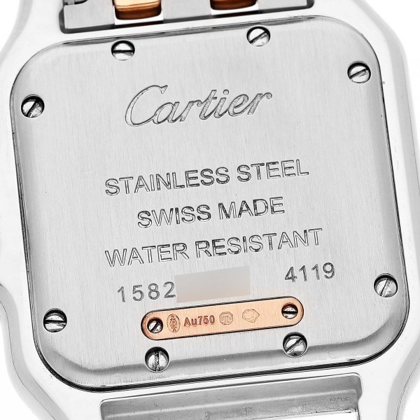 Cartier Panthere Medium Steel Rose Gold Diamond Ladies Watch W3PN0007 Box Card