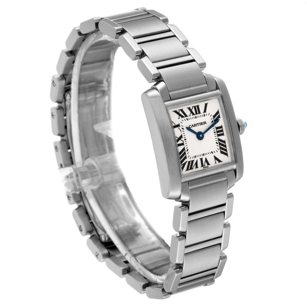 Cartier Tank Francaise Small Silver Dial Steel Ladies Watch W51008Q3 Papers