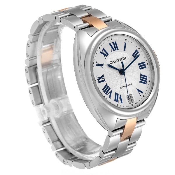 Cartier Cle Steel Rose Gold Automatic Ladies Watch W2CL0003