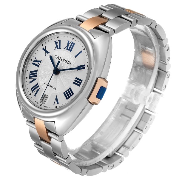 Cartier Cle Steel Rose Gold Automatic Ladies Watch W2CL0003